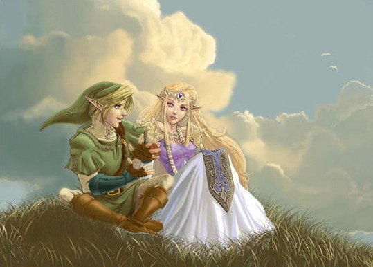 Adult Link And Adult Zelda