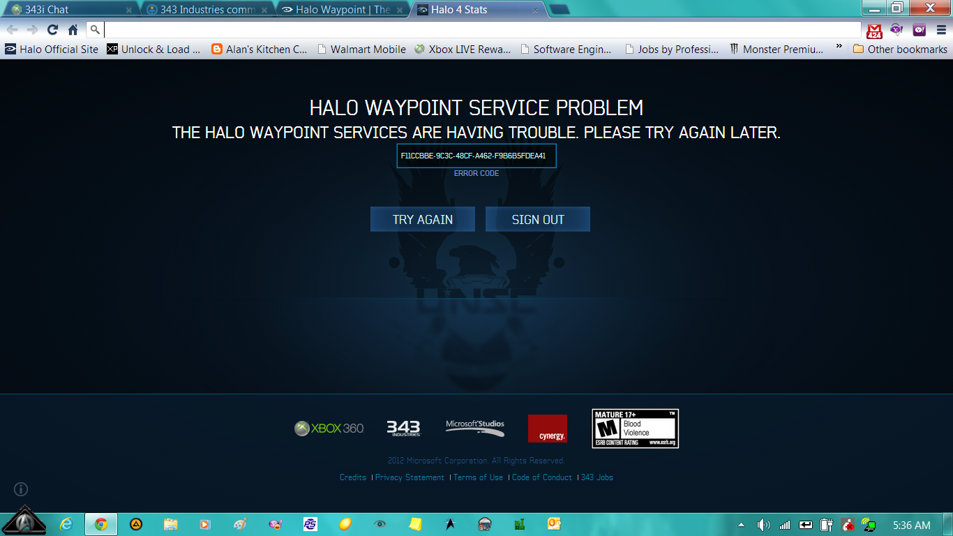 Halo Waypoint Fail