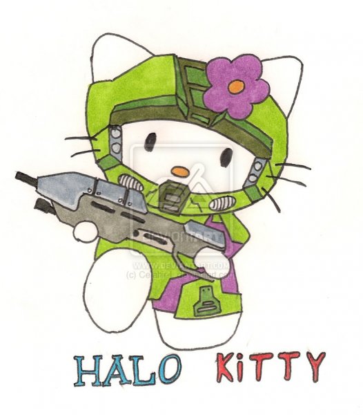 Halo Kitty By Celahir L